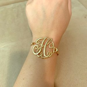 “H” monogram bangle